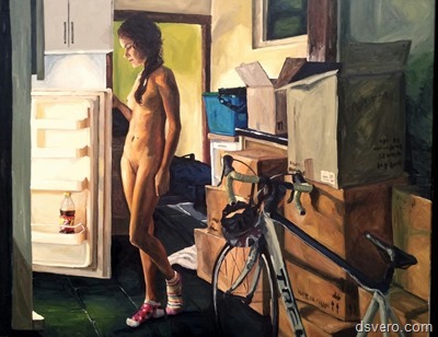 Голые девушки у холодильника